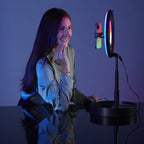Hama LED Lamp with Tripod "SpotLight FoldUp RGB 102" LED-RGB, smartphone set, foldable