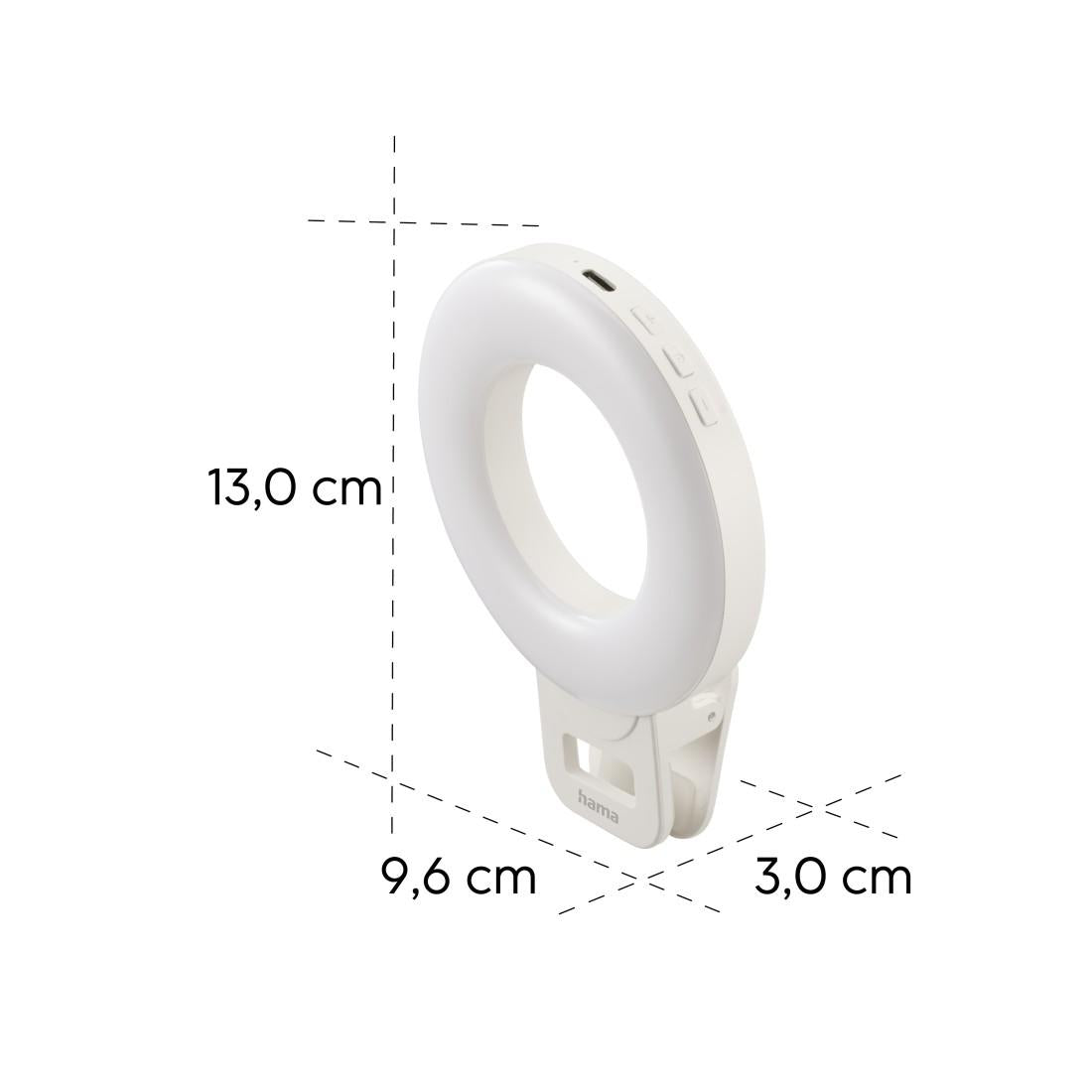 Hama LED Ринг Лампа "ToGo", 3 режима, презареждаема, USB-C