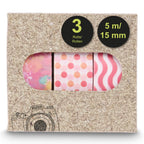 HAMA Photo Paper Tape, 1.5x500 cm, various designs, in sets of 3
