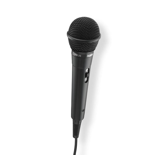 HAMA "Party" Dynamic Microphone, 2.5 m Jack Cable, Adapter, On/Off