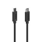 HAMA Кабел за зареждане USB-C - USB-C, 60 W, 1.2 м, черен
