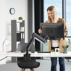 Monitor Desk Mount HAMA, Adjustable, Gas Spring, 13" - 35", 15 kg, Black