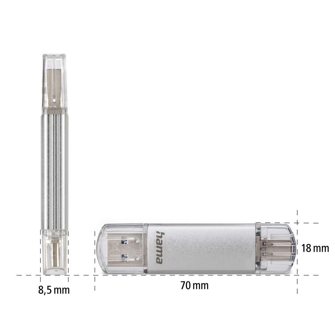 USB памет HAMA Тип USB-C/ USB-A 3.0 Laeta, 16GB, 40Mb/s