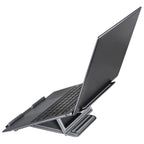 HAMA "Metal" Laptop Stand, 4-step tilt, foldable, up to 40 cm (15.6"), grey