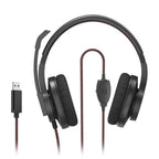 HAMA Headphones with Microphone HS-USB400 V2, black
