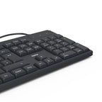 HAMA CK-200 Wired Keyboard, Cyrillic, USB-A, USB-C, Multimedia Keys