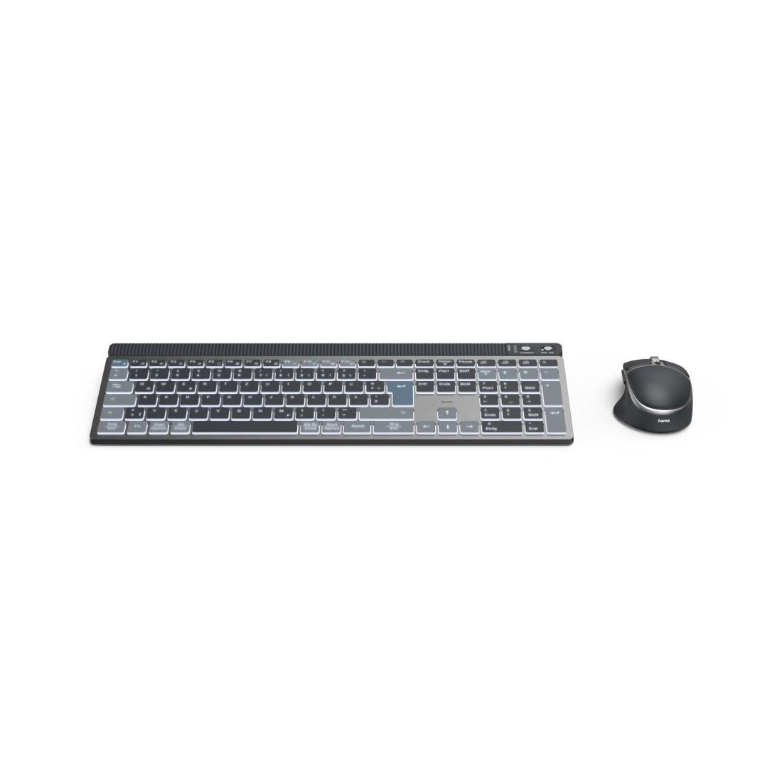 HAMA Комплект безжична клавиатура-мишка "WKM-750", Bluetooth & 2.4Ghz, кирилизирана