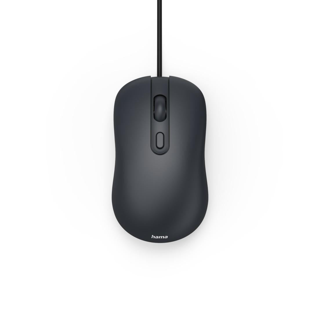 Оптична мишка HAMA CM-200, 4 бутонна, безшумна, с кабел, черна