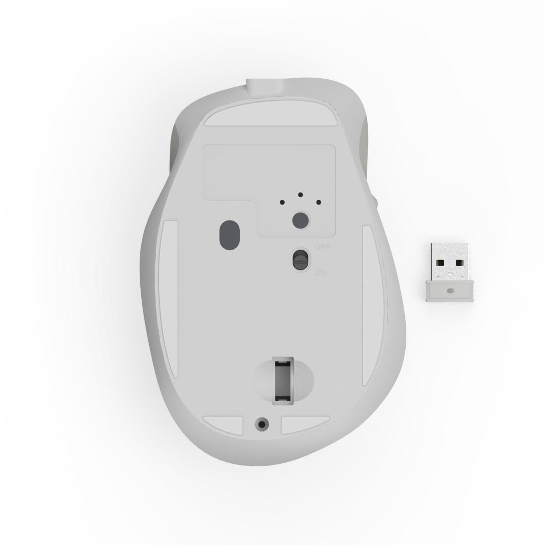 HAMA Безжична оптична мишка WM-500 Recharge, бяла, 6 бут.,800/1200/1600 dpi, безшумна