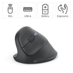 HAMA EMW-500L Ergonomic Wireless Mouse for Left-Handed Users, Black