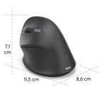 HAMA EMW-500L Ergonomic Wireless Mouse for Left-Handed Users, Black