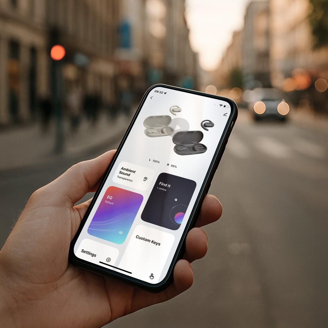 Hama Блутут слушалки Open-ear, „Spirit Open“, True Wireless, приложение