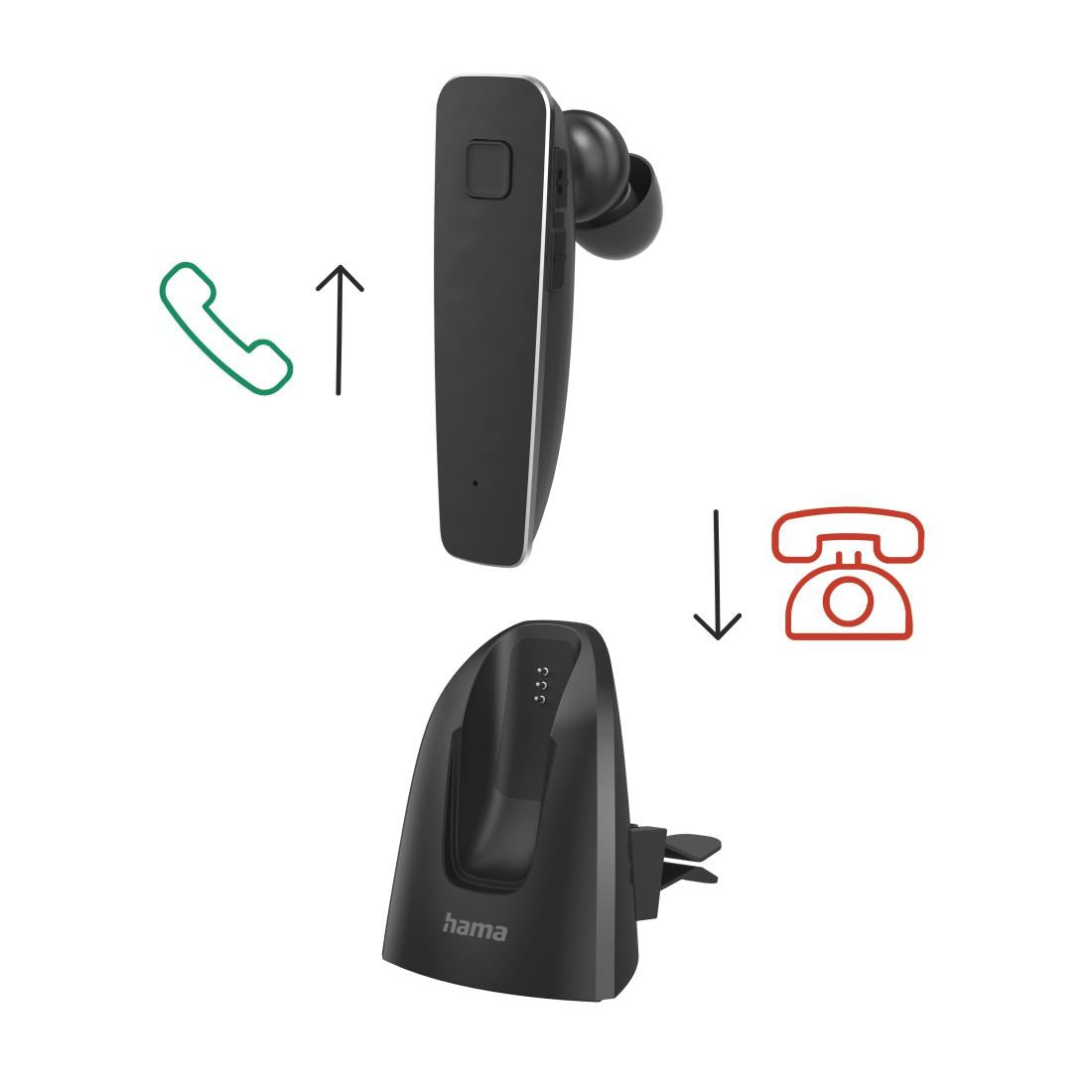 HAMA Блутут слушалка “MyVoice2100”, Multipoint, черен