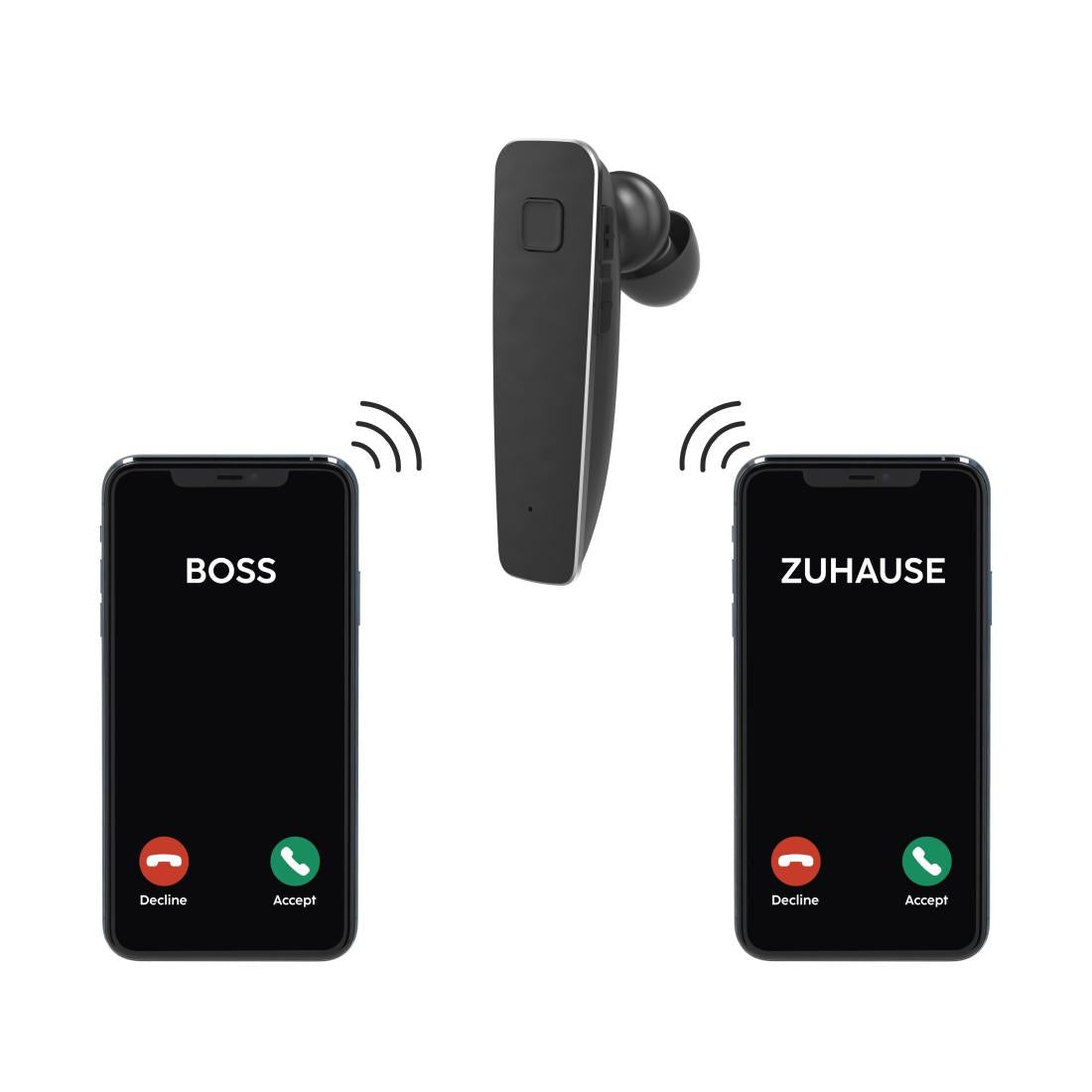 HAMA Блутут слушалка “MyVoice2100”, Multipoint, черен