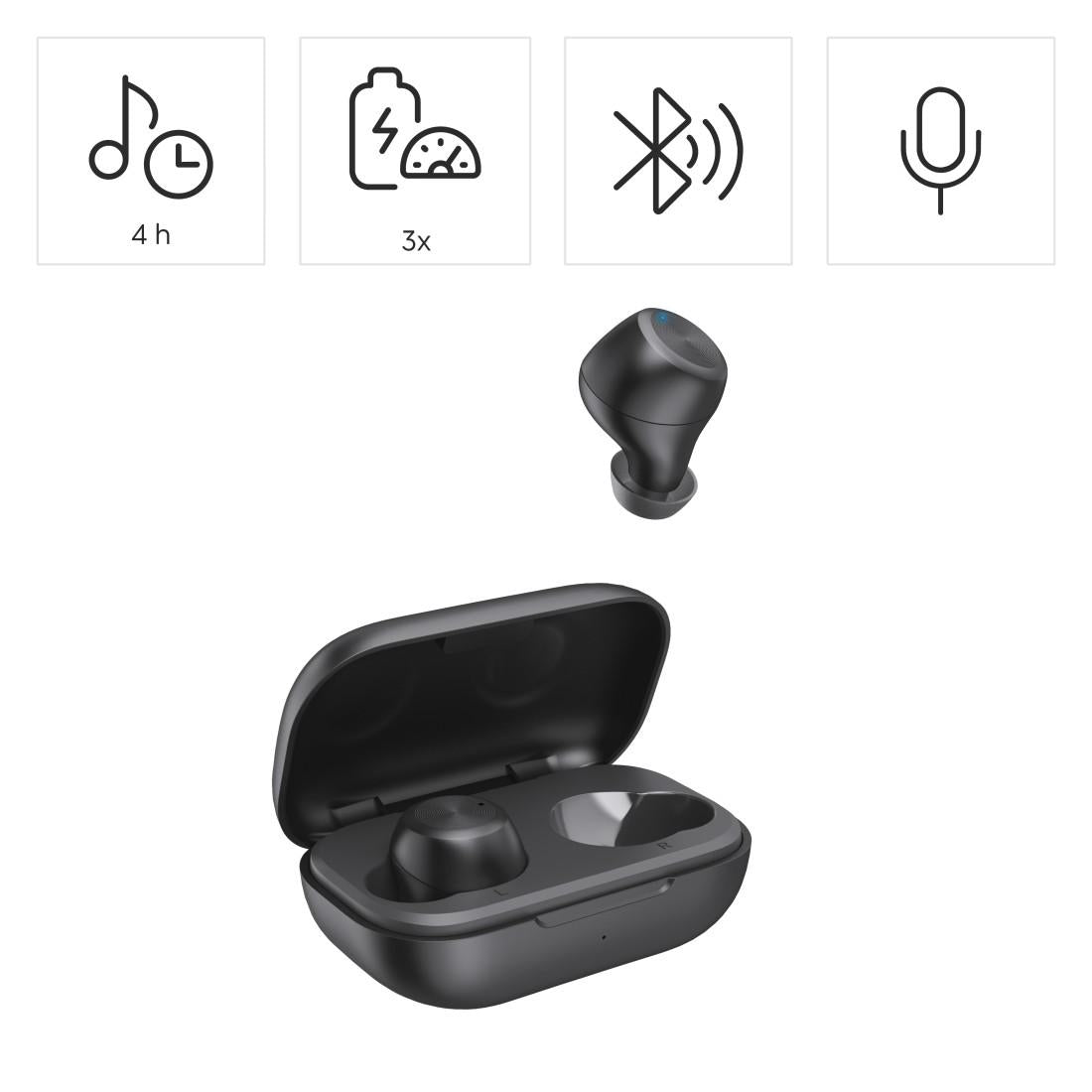 Hama Блутут слушалки “Spirit Chop II”, TWS, in-Ear, черни