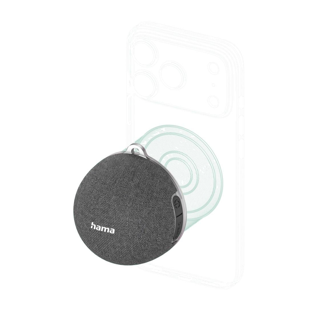 HAMA Блутут колонка "MagBuddy", 5 W, сива