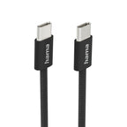HAMA Charging Cable "Fabric", USB-C - USB-C, 1 m, Nylon, black