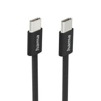 HAMA Charging Cable "Fabric", USB-C - USB-C, 1 m, Nylon, black