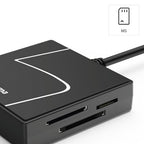 HAMA Четец за карти USB, USB-A, с USB-C адаптер, USB 3.2 Gen1, SD/micro-SD/CF/MS