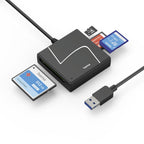 HAMA Четец за карти USB, USB-A, с USB-C адаптер, USB 3.2 Gen1, SD/micro-SD/CF/MS