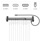 HAMA "Connect2Office Work" USB-C Docking Station, 12 Ports