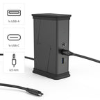 HAMA USB-C Docking Station "Connect2Office Black", 9 ports, 2x HDMI™, USB-A, USB-C, LAN