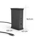 HAMA USB-C Docking Station "Connect2Office Black", 9 ports, 2x HDMI™, USB-A, USB-C, LAN