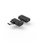 HAMA Adapter 90° USB-C, USB 3.2 Gen2, 10 Gbit/s, 5 A, 240 W, Set of 2