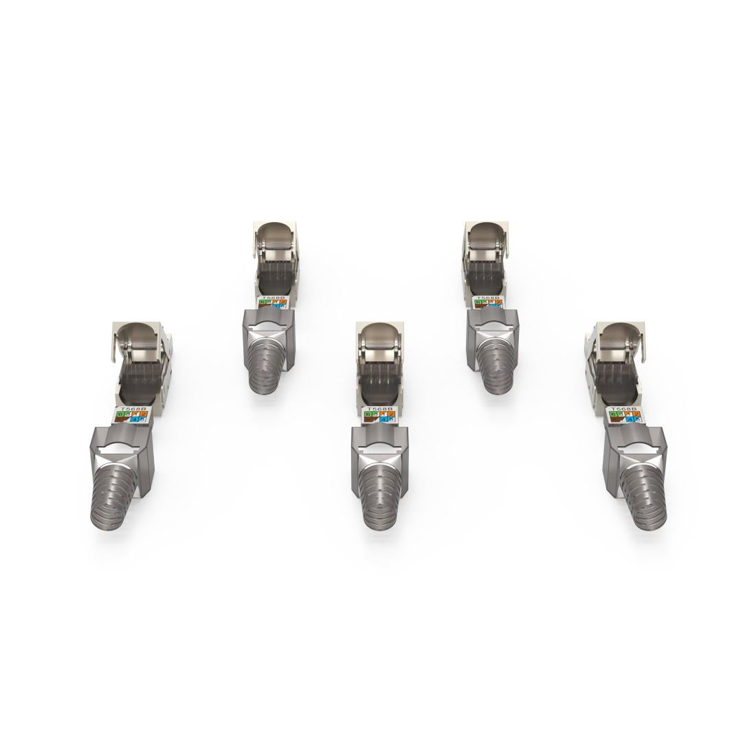 HAMA Комплект мрежови конектори, CAT 6a, 10 Gbit/s, екраниран, инсталиране без инструменти, 5 бр