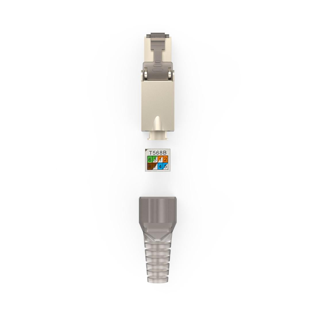 HAMA Комплект мрежови конектори, CAT 6a, 10 Gbit/s, екраниран, инсталиране без инструменти, 5 бр