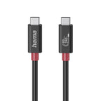 HAMA USB-C eMarker Cable, USB 4 Gen 4, 80 Gbit/s, 1 m, 5 A, 240 W, black