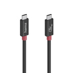 HAMA USB-C eMarker Cable, USB 4 Gen 4, 80 Gbit/s, 1 m, 5 A, 240 W, black