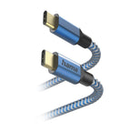Cable "Relfective" USB-C Male to USB-C Male, 1.5m, 480Mb/s, blue