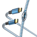 Cable "Relfective" USB-C Male to USB-C Male, 1.5m, 480Mb/s, blue