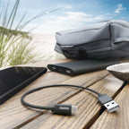HAMA Charging Cable, USB-C - USB A, 0.2m, black
