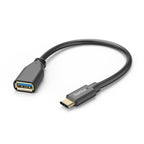 HAMA OTG Adapter USB-C male - USB-A female, 0.15m, black
