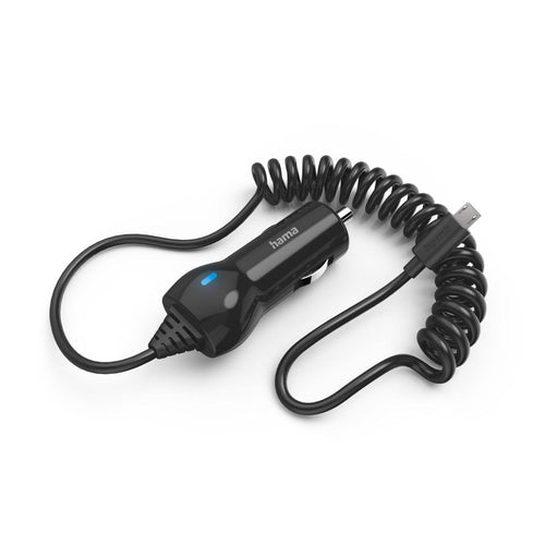 HAMA Зарядно за кола с Micro USB кабел, 6 W, 1,0 m, черно