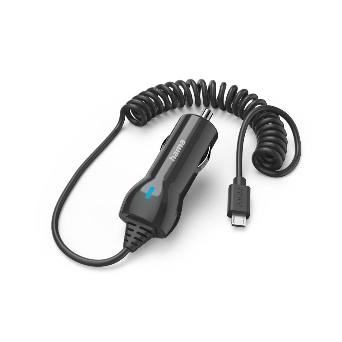 HAMA Зарядно за кола с Micro USB кабел, 6 W, 1,0 m, черно