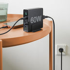 HAMA Charging Station 4 ports, 60W, 2 x USB-C, 2 x USB-A, PD, Fast Charge