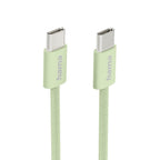 HAMA "Fabric" Charging Cable, USB-C - USB-C, 1 m, Nylon, green