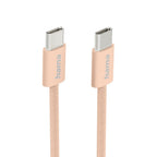 HAMA Charging Cable "Fabric", USB-C - USB-C, 1 m, Nylon, Orange