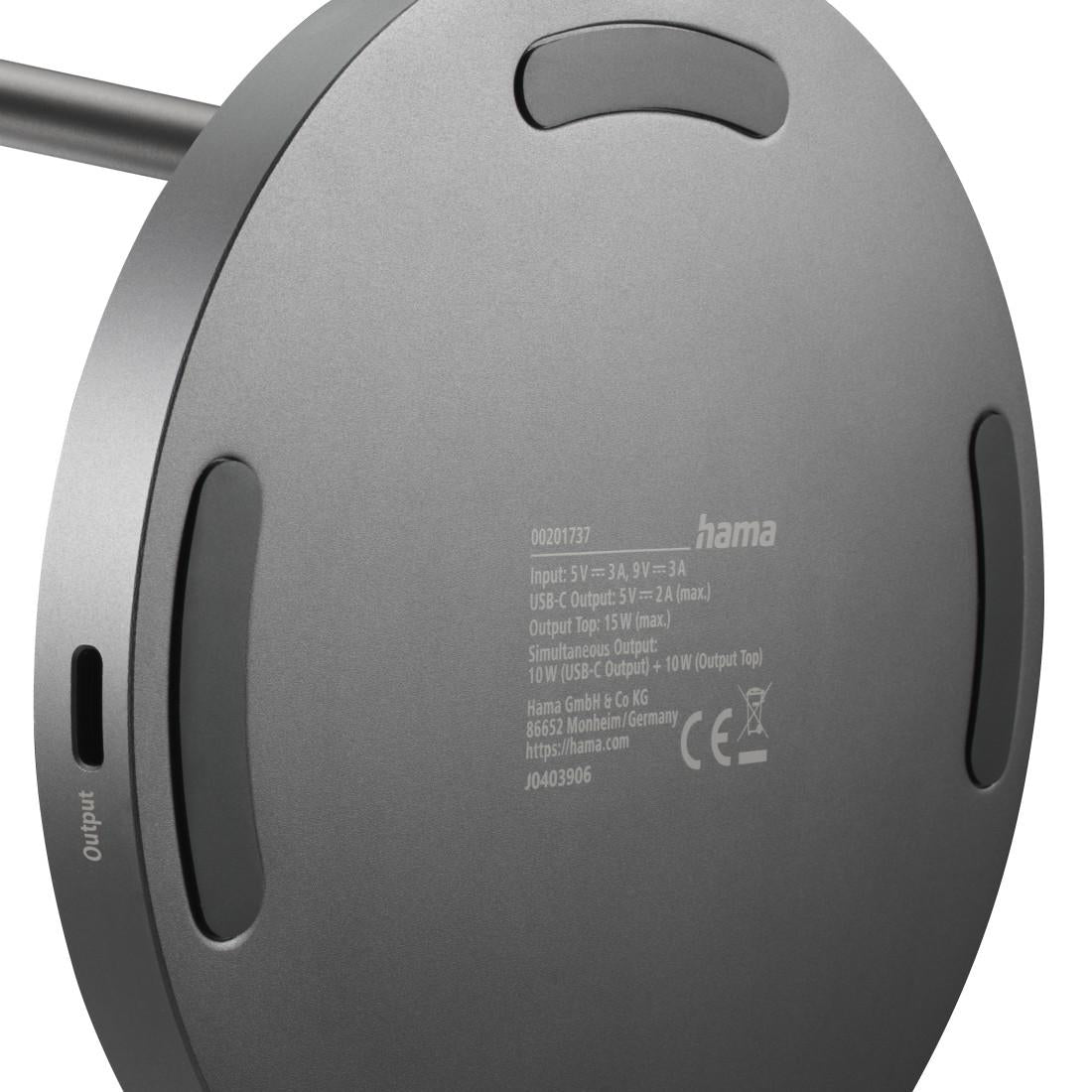 HAMA Безжична зарядна станция Qi2, 15W, черно
