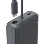 HAMA "Travel" Power Pack with Cable, 10000mAh, 2 Outputs: 2x USB-C, Anthracite