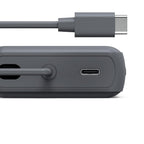 HAMA "Travel" Power Pack with Cable, 10000mAh, 2 Outputs: 2x USB-C, Anthracite