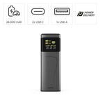 HAMA "High Power" Power Bank, 200W, 24000 mAh, 2x USB-C, USB-A, Fast Charging