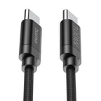 Hama Кабел за зареждане, "Fabric", USB-C - USB-C, 100 W, 3 m, Nylon, black