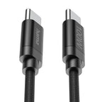 Hama Кабел за зареждане, "Fabric", USB-C - USB-C, 100 W, 3 m, Nylon, black