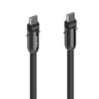 Hama Charging Cable, USB-C, 2-in-1 with Phone Connector, 1.2 m, Black