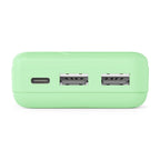 HAMA Външна батерия "Pocket 10", 10000 mAh, Изходи: 2x USB-A, зелена