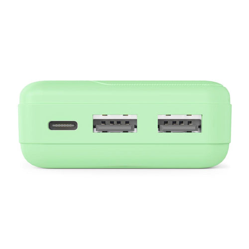 HAMA Външна батерия "Pocket 10", 10000 mAh, Изходи: 2x USB-A, зелена